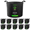 image:imageVIVOSUN 10Pack 10 Gallon Grow Bags Reinforced Planter Fabric Pots for Gardening Black10 Gallons