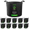 image:imageVIVOSUN 10Pack 10 Gallon Grow Bags Reinforced Planter Fabric Pots for Gardening Black5 Gallons