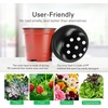 image:imageVIVOSUN 50 Pcs 6 Inch Plastic Plant Nursery Pots Seed Starting Pot Flower Plant Container for Seedlings Cuttings Transplanting4 inch