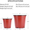 image:imageVIVOSUN 50 Pcs 6 Inch Plastic Plant Nursery Pots Seed Starting Pot Flower Plant Container for Seedlings Cuttings Transplanting4 inch