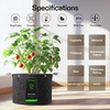 image:imageVIVOSUN 5Pack 10 Gallon Grow Bags 500G Thick Nonwoven Fabric Pots with Strap Handles MultiPurpose Rings for Low Stress Plant Training Fruits Vegetables and Flowers7 Gal
