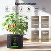 image:imageVIVOSUN 5Pack 10 Gallon Grow Bags 500G Thick Nonwoven Fabric Pots with Strap Handles MultiPurpose Rings for Low Stress Plant Training Fruits Vegetables and Flowers5 Gal