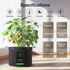 image:imageVIVOSUN 5Pack 10 Gallon Grow Bags 500G Thick Nonwoven Fabric Pots with Strap Handles MultiPurpose Rings for Low Stress Plant Training Fruits Vegetables and Flowers10 Gal