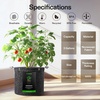 image:imageVIVOSUN 5Pack 10 Gallon Grow Bags 500G Thick Nonwoven Fabric Pots with Strap Handles MultiPurpose Rings for Low Stress Plant Training Fruits Vegetables and Flowers3 Gal