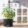image:imageVIVOSUN 5Pack 10 Gallon Grow Bags 500G Thick Nonwoven Fabric Pots with Strap Handles MultiPurpose Rings for Low Stress Plant Training Fruits Vegetables and Flowers15 Gal Pack of 2