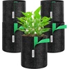 image:imageVIVOSUN 5Pack 1 Gallon Grow Bags Fabric Pots with SelfAdhesion Sides for Transplanting2 gallon