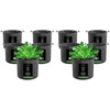 image:imageVIVOSUN 5Pack 10 Gallon Grow Bags 500G Thick Nonwoven Fabric Pots with Strap Handles MultiPurpose Rings for Low Stress Plant Training Fruits Vegetables and Flowers3 Gal Pack of 2