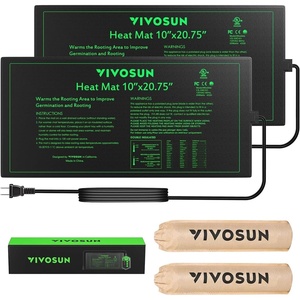 image:imageVIVOSUN 2 Pack Durable Waterproof Seedling Heat Mat 10 x 2075 UL amp METCertified Warm Hydroponic Heating Pad for Germination Indoor Gardening Greenhouse10 x 2075  2pack