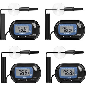 image:imageVIVOSUN 4Pack LCD Digital Aquarium Thermometer Fish Tank Water Terrarium Temperature with Suction Cup for Turtle4 packs