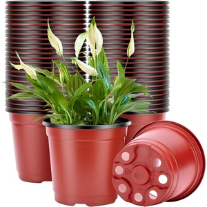 image:imageVIVOSUN 50 Pcs 6 Inch Plastic Plant Nursery Pots Seed Starting Pot Flower Plant Container for Seedlings Cuttings Transplanting6 inch