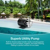 image:imageVIVOSUN 1HP Water Transfer Pump 2700GPH Cast Iron Casing Water Transfer Utility Pump with ONOFF Switch Hose Adapters Brass Connectors and Suction Strainer for Pools Ponds Aquariums Black110HP330 GPH