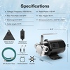 image:imageVIVOSUN 1HP Water Transfer Pump 2700GPH Cast Iron Casing Water Transfer Utility Pump with ONOFF Switch Hose Adapters Brass Connectors and Suction Strainer for Pools Ponds Aquariums Black110HP330 GPH with Switch
