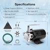 image:imageVIVOSUN 1HP Water Transfer Pump 2700GPH Cast Iron Casing Water Transfer Utility Pump with ONOFF Switch Hose Adapters Brass Connectors and Suction Strainer for Pools Ponds Aquariums Black110HP330 GPH