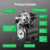 image:imageVIVOSUN 1HP Water Transfer Pump 2700GPH Cast Iron Casing Water Transfer Utility Pump with ONOFF Switch Hose Adapters Brass Connectors and Suction Strainer for Pools Ponds Aquariums Black16HP1320GPH With Tank