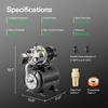 image:imageVIVOSUN 1HP Water Transfer Pump 2700GPH Cast Iron Casing Water Transfer Utility Pump with ONOFF Switch Hose Adapters Brass Connectors and Suction Strainer for Pools Ponds Aquariums Black16HP1320GPH With Tank