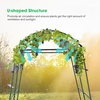 image:imageVIVOSUN 7Ft Arch Trellis for Climbing Plants 7 x 6 x 7ft Tall Metal Tunnel Trellis Lightweight Metal Plant Support Archway with Nylon Netting for Climbing Vine Vegetables Fruits Flowers Black7 x 6 x 7Ft