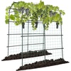 image:imageVIVOSUN 7Ft Arch Trellis for Climbing Plants 7 x 6 x 7ft Tall Metal Tunnel Trellis Lightweight Metal Plant Support Archway with Nylon Netting for Climbing Vine Vegetables Fruits Flowers Black7 x 6 x 7Ft