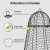 image:imageVIVOSUN Garden Cloches for Plants Rustproof Chicken Wire Cloches with FlipTop Design amp Integrated Folding Stakes Plants Protectors Keep Small Animals Out 6Pack
