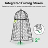 image:imageVIVOSUN Garden Cloches for Plants Rustproof Chicken Wire Cloches with FlipTop Design amp Integrated Folding Stakes Plants Protectors Keep Small Animals Out 6Pack