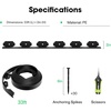 image:imageVIVOSUN Landscape Edging Kit 33ft Long 2in High NoDig Plastic Garden Border Edging with 30 Anchoring Spikes amp Scissors Black2in x 33ft