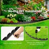 image:imageVIVOSUN Landscape Edging Kit 33ft Long 2in High NoDig Plastic Garden Border Edging with 30 Anchoring Spikes amp Scissors Black2in x 33ft