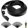 image:imageVIVOSUN Landscape Edging Kit 33ft Long 2in High NoDig Plastic Garden Border Edging with 30 Anchoring Spikes amp Scissors Black2in x 33ft