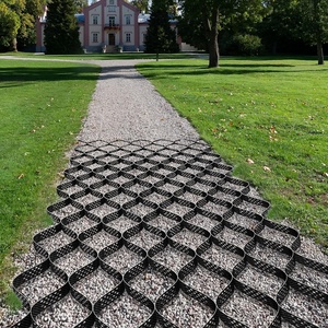 image:imageVIVOSUN 3 Depth Ground Grid 65 x 17 ft HighDensity HDPE Geo Cell 1885 lb per sq ft Load Foldable amp Tensile Easy Installation with Gloves Ideal for Gardens Driveways Pathways Slopes3 inch depth 917ft