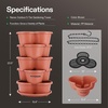 image:imageVIVOSUN 2Pack 5 Tier Vertical Gardening Stackable Planter for Strawberries Flowers Herbs Vegetables BrownBrown