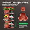 image:imageVIVOSUN 2Pack 5 Tier Vertical Gardening Stackable Planter for Strawberries Flowers Herbs Vegetables BrownBrown