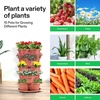 image:imageVIVOSUN 2Pack 5 Tier Vertical Gardening Stackable Planter for Strawberries Flowers Herbs Vegetables BrownBrown
