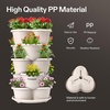 image:imageVIVOSUN 2Pack 5 Tier Vertical Gardening Stackable Planter for Strawberries Flowers Herbs Vegetables BrownIvory