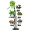 image:imageVIVOSUN Metal Plant Stand 6Tier Tall Vertical Planter Tower with SelfWatering Planters Modular Shelf for Indoor amp Outdoor Use