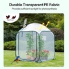 image:imageVIVOSUN 57x57x77 Inch Mini Walk in Green House with Window and Anchor Plant Garden Hot House 2 Tiers 8 Shelves 47 x 47 x 64 FTClear PVC