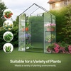 image:imageVIVOSUN 57x57x77 Inch Mini Walk in Green House with Window and Anchor Plant Garden Hot House 2 Tiers 8 Shelves 47 x 47 x 64 FTClear PVC