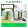 image:imageVIVOSUN 57x57x77 Inch Mini Walk in Green House with Window and Anchor Plant Garden Hot House 2 Tiers 8 Shelves 47 x 47 x 64 FTClear PVC