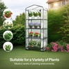 image:imageVIVOSUN 57x57x77 Inch Mini Walk in Green House with Window and Anchor Plant Garden Hot House 2 Tiers 8 Shelves 47 x 47 x 64 FTClear PVC