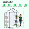 image:imageVIVOSUN 57x57x77 Inch Mini Walk in Green House with Window and Anchor Plant Garden Hot House 2 Tiers 8 Shelves 47 x 47 x 64 FTClear PVC