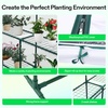 image:imageVIVOSUN 57x57x77 Inch Mini Walk in Green House with Window and Anchor Plant Garden Hot House 2 Tiers 8 Shelves 47 x 47 x 64 FTClear PVC