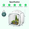 image:imageVIVOSUN 57x57x77 Inch Mini Walk in Green House with Window and Anchor Plant Garden Hot House 2 Tiers 8 Shelves 47 x 47 x 64 FTClear PVC