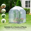 image:imageVIVOSUN 57x57x77 Inch Mini Walk in Green House with Window and Anchor Plant Garden Hot House 2 Tiers 8 Shelves 47 x 47 x 64 FTClear PVC