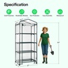 image:imageVIVOSUN 57x57x77 Inch Mini Walk in Green House with Window and Anchor Plant Garden Hot House 2 Tiers 8 Shelves 47 x 47 x 64 FTClear PVC