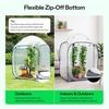 image:imageVIVOSUN 57x57x77 Inch Mini Walk in Green House with Window and Anchor Plant Garden Hot House 2 Tiers 8 Shelves 47 x 47 x 64 FTClear PVC
