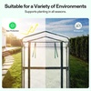 image:imageVIVOSUN 57x57x77 Inch Mini Walk in Green House with Window and Anchor Plant Garden Hot House 2 Tiers 8 Shelves 47 x 47 x 64 FTClear PVC