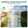 image:imageVIVOSUN 57x57x77 Inch Mini Walk in Green House with Window and Anchor Plant Garden Hot House 2 Tiers 8 Shelves 47 x 47 x 64 FTClear PVC