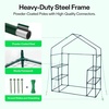image:imageVIVOSUN 57x57x77 Inch Mini Walk in Green House with Window and Anchor Plant Garden Hot House 2 Tiers 8 Shelves 47 x 47 x 64 FTClear PVC