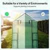 image:imageVIVOSUN 57x57x77 Inch Mini Walk in Green House with Window and Anchor Plant Garden Hot House 2 Tiers 8 Shelves 47 x 47 x 64 FTGreen PE