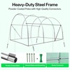 image:imageVIVOSUN 57x57x77 Inch Mini Walk in Green House with Window and Anchor Plant Garden Hot House 2 Tiers 8 Shelves 47 x 47 x 64 FTGreen PE