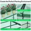 image:imageVIVOSUN 57x57x77 Inch Mini Walk in Green House with Window and Anchor Plant Garden Hot House 2 Tiers 8 Shelves 47 x 47 x 64 FTGreen PE