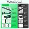 image:imageVIVOSUN 57x57x77 Inch Mini Walk in Green House with Window and Anchor Plant Garden Hot House 2 Tiers 8 Shelves 47 x 47 x 64 FTGreen PE