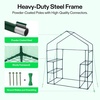 image:imageVIVOSUN 57x57x77 Inch Mini Walk in Green House with Window and Anchor Plant Garden Hot House 2 Tiers 8 Shelves 47 x 47 x 64 FTGreen PE